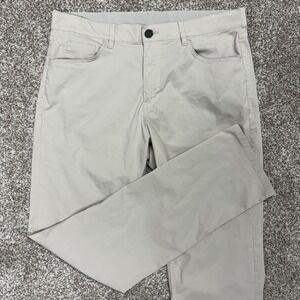 Faherty Movement Pants Mens 32x32 Beige Coolmax Stretch 5-Pocket Slim Straight